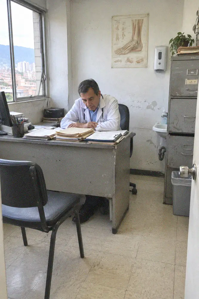 Soy el médico en este pasillo, y mañana le QUITAN la pierna a Elena porque confié más en sus exámenes perfectos que en sus pies entumecidos.